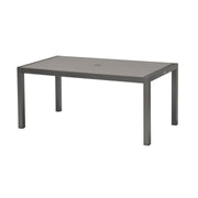 Solana 5 piece Outdoor Aluminum Dining Set in Cosmos Gray Finish with Wood Top - Furniture City (CA)l