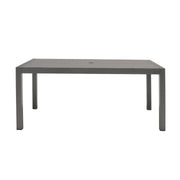 Solana 5 piece Outdoor Aluminum Dining Set in Cosmos Gray Finish with Wood Top - Furniture City (CA)l