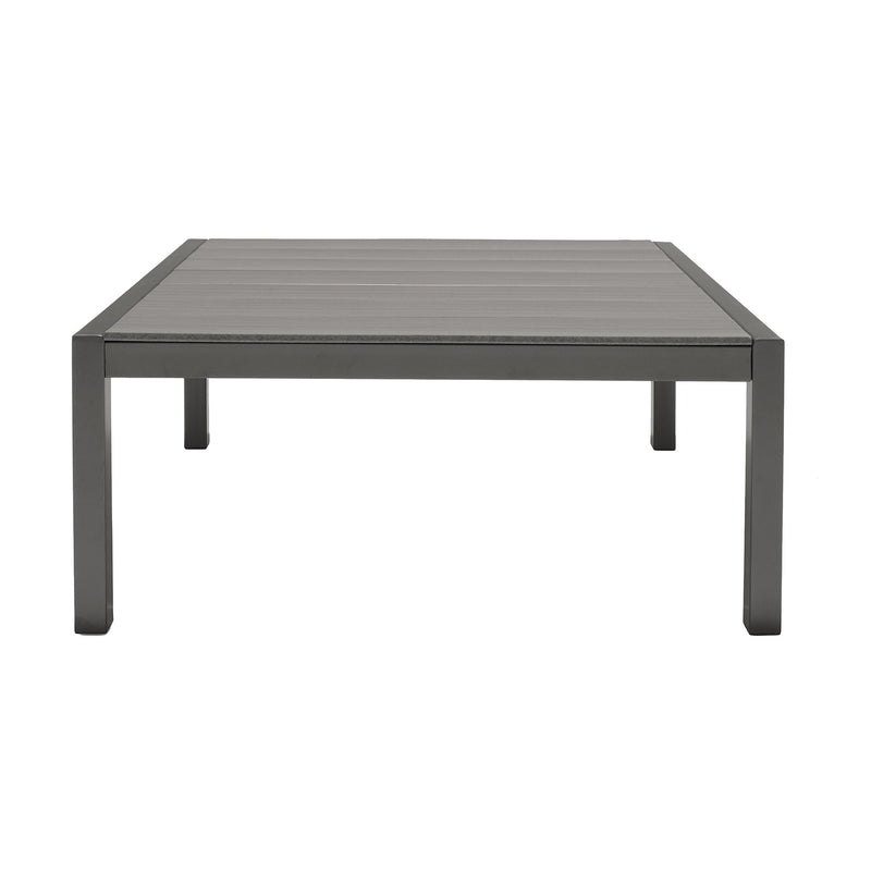 Solana Outdoor Sectional Set in Cosmos Finish with Gray Cushions and Coffee Table - Furniture City (CA)l
