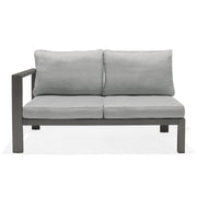 Solana Outdoor Sectional Set in Cosmos Finish with Gray Cushions and Coffee Table - Furniture City (CA)l