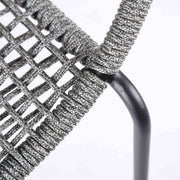 Kylie and Snack 3 Piece Outdoor Patio 36" Dining Set in Black Eucalyptus Wood and Gray Rope - Furniture City (CA)l