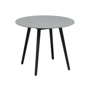 Kylie and Snack 3 Piece Outdoor Patio 36" Dining Set in Black Eucalyptus Wood and Black Rope - Furniture City (CA)l