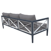 Sonoma Outdoor 4 piece Set in Dark Gray Finish and Charcoal Cushions - Furniture City (CA)l