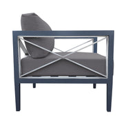 Sonoma Outdoor 4 piece Set in Dark Gray Finish and Charcoal Cushions - Furniture City (CA)l
