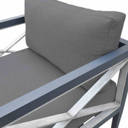Sonoma Outdoor 4 piece Set in Dark Gray Finish and Charcoal Cushions - Furniture City (CA)l