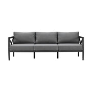 Sonoma Outdoor 4 piece Set in Dark Gray Finish and Dark Gray Cushions - Furniture City (CA)l
