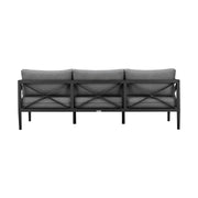 Sonoma Outdoor 4 piece Set in Dark Gray Finish and Dark Gray Cushions - Furniture City (CA)l
