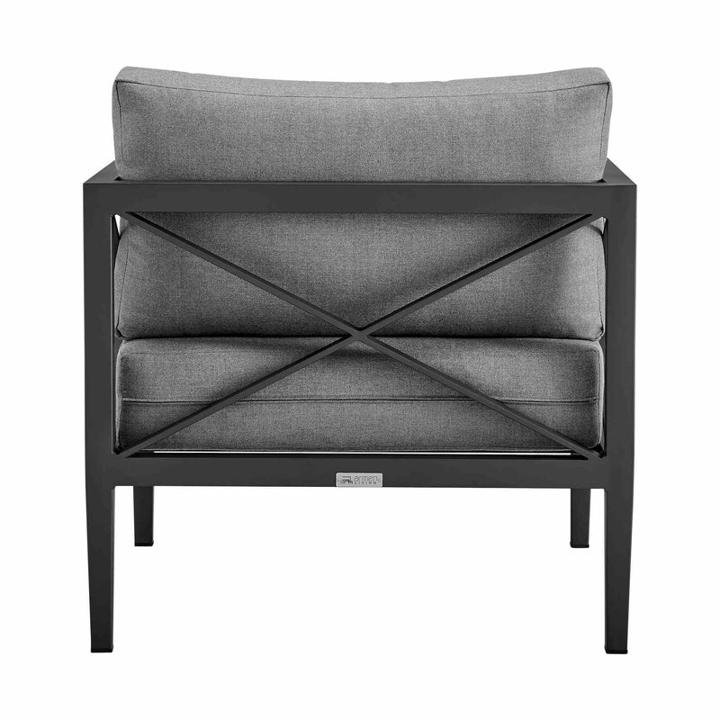 Sonoma Outdoor 4 piece Set in Dark Gray Finish and Dark Gray Cushions - Furniture City (CA)l