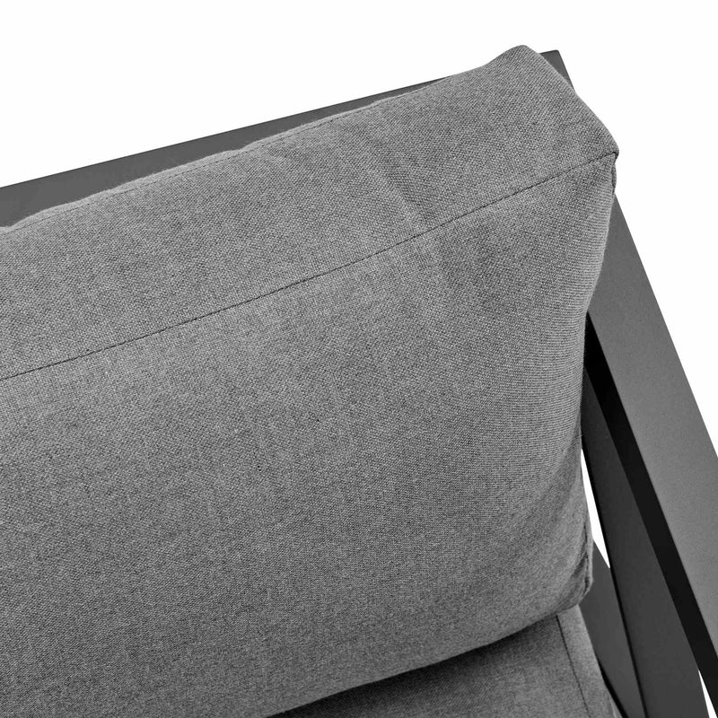 Sonoma Outdoor 4 piece Set in Dark Gray Finish and Dark Gray Cushions - Furniture City (CA)l