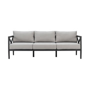 Sonoma Outdoor 4 piece Set in Dark Gray Finish and Light Gray Cushions - Furniture City (CA)l
