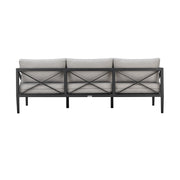 Sonoma Outdoor 4 piece Set in Dark Gray Finish and Light Gray Cushions - Furniture City (CA)l