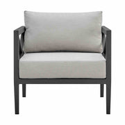 Sonoma Outdoor 4 piece Set in Dark Gray Finish and Light Gray Cushions - Furniture City (CA)l