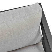 Sonoma Outdoor 4 piece Set in Dark Gray Finish and Light Gray Cushions - Furniture City (CA)l