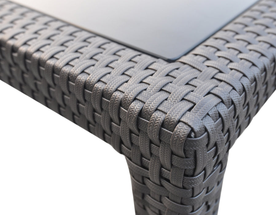 Tropez Outdoor Patio Wicker Bar Set (Table with 2 barstools)