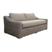 Verano 4 Piece Outdoor Patio Furniture Set in Wicker and Acacia Wood with Taupe Cushions - Furniture City (CA)l