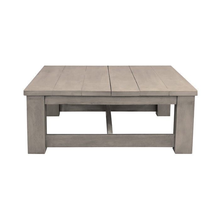 Verano 4 Piece Outdoor Patio Furniture Set in Wicker and Acacia Wood with Taupe Cushions