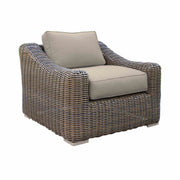 Verano Wicker and Acacia Outdoor Chair in Taupe and Brown - Furniture City (CA)l