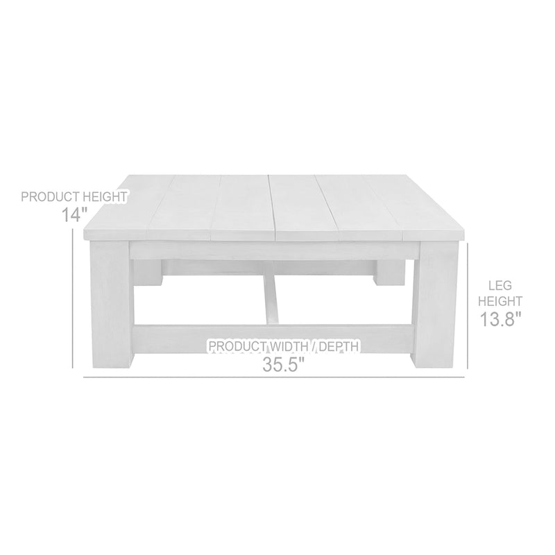 Verano Acacia Wood Outdoor Coffee Table in Brown - Furniture City (CA)l