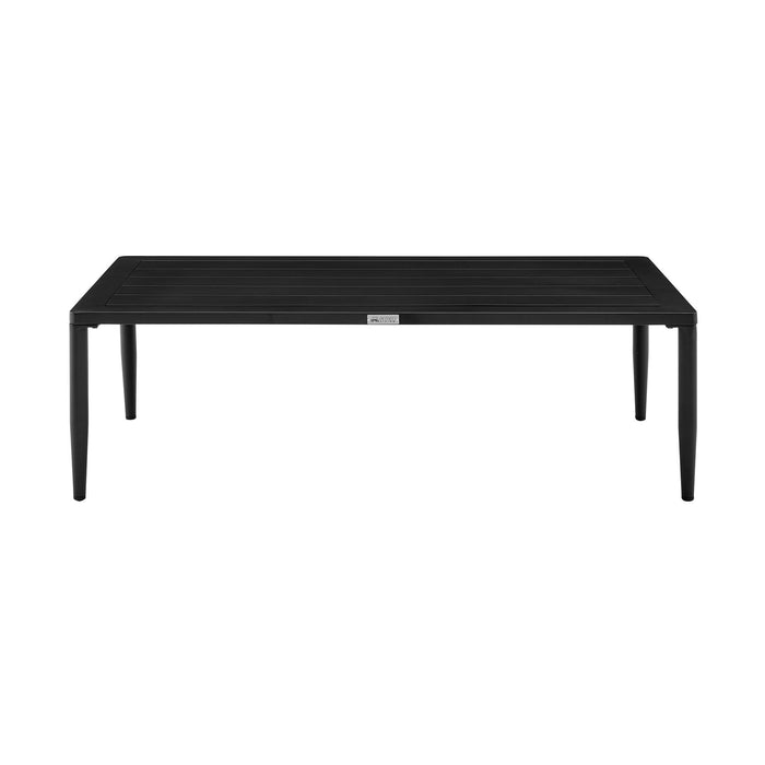 Veyda Aluminum Outdoor Coffee Table in Black