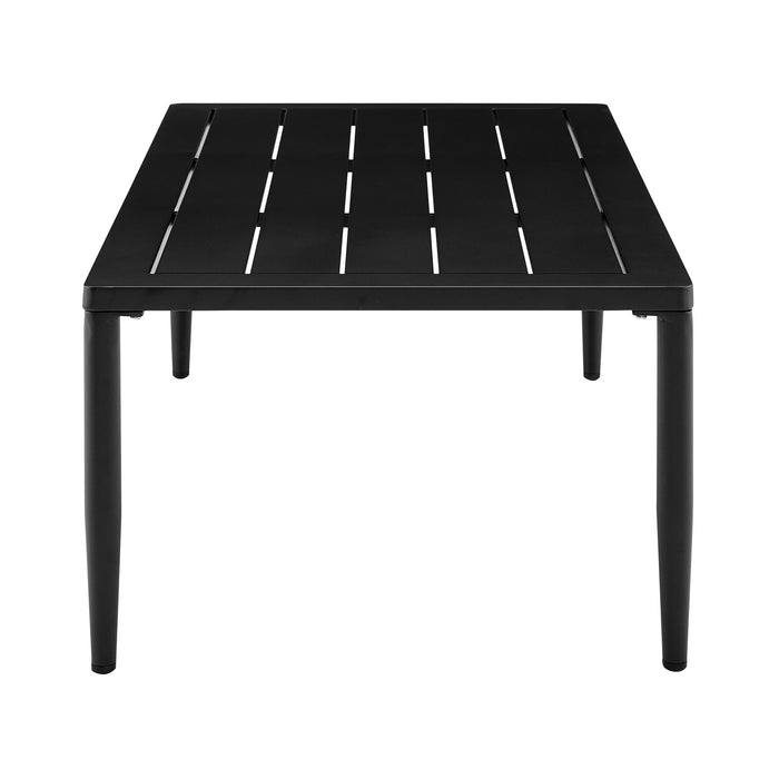 Veyda Aluminum Outdoor Coffee Table in Black