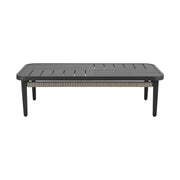 Zella Outdoor Patio 4 Piece Conversation Set in Aluminum with Light Gray Rope and Cushions - Furniture City (CA)l