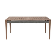 Orbit Outdoor Patio 5 Piece Dining Set in Weathered Eucalyptus Wood with Gray Rope and Taupe Olefin Cushions - Furniture City (CA)l