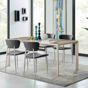Otello and Tori Black Fabric 5 Piece Rectangular Dining Set - Furniture City (CA)l