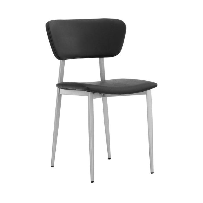 Otello and Tori Black Fabric 7 Piece Rectangular Dining Set