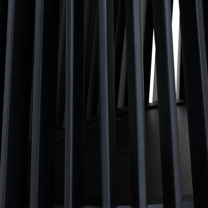 Pasadena Echo 5 Piece Oval Dining Set with Walnut and Black Finish Table and Walnut Finish Chairs