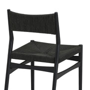 Pasadena Erie 5 Piece Oval Dining Set in Black Oak Finish with Black Paper Cord Chairs - Furniture City (CA)l
