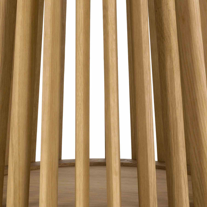 Pasadena Erie 5 Piece Oval Dining Set in Natural Oak Finish with Paper Cord Chairs