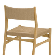 Pasadena Erie 5 Piece Oval Dining Set in Natural Oak Finish with Paper Cord Chairs - Furniture City (CA)l