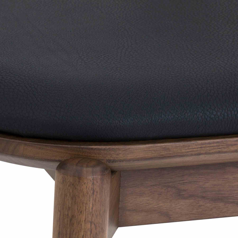 Pasadena Echo 5 Piece Oval Dining Set in Black Oak Finish with Walnut Finish Chairs - Furniture City (CA)l