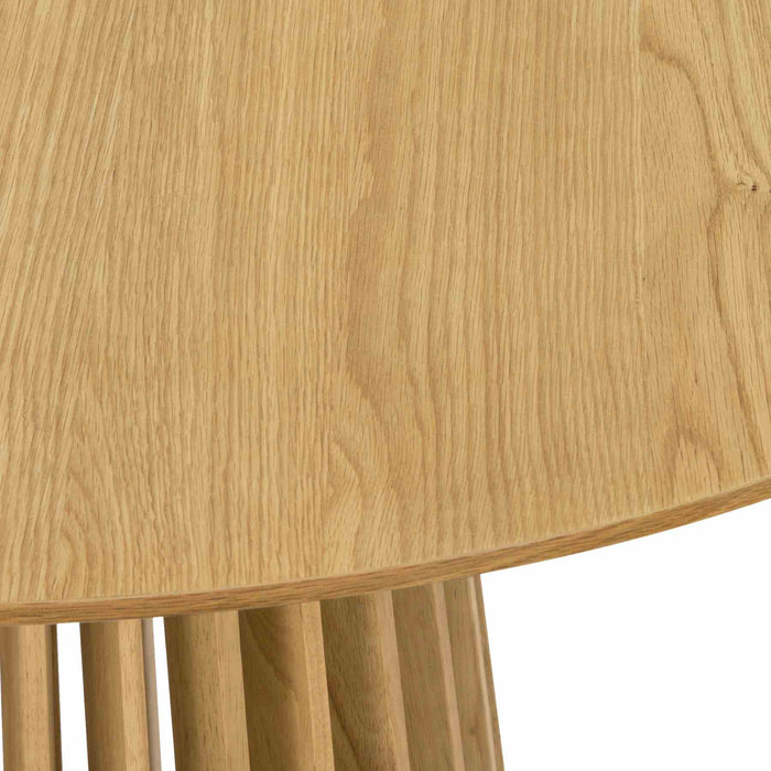 Pasadena Apache 5 Piece Oval Dining Set in Natural and Black Oak Finish with Faux Leather