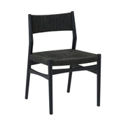 Pasadena Erie 5 Piece Oval Dining Set in Natural Oak Finish with Black Paper Cord Chairs - Furniture City (CA)l
