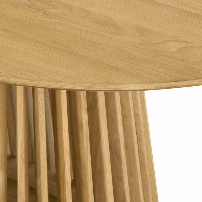 Pasadena Erie 5 Piece Oval Dining Set in Natural Oak Finish with Black Paper Cord Chairs