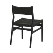 Pasadena Erie 7 Piece Oval Dining Set in Natural Oak Finish with Black Paper Cord Chairs - Furniture City (CA)l