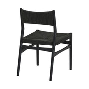 Pasadena Erie 5 Piece Oval Dining Set in Walnut and Black Finish with Paper Cord Chairs - Furniture City (CA)l