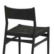 Pasadena Erie 5 Piece Oval Dining Set in Walnut and Black Finish with Paper Cord Chairs - Furniture City (CA)l
