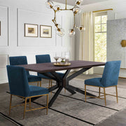 Pirate and Blue Velvet Memphis 5 Piece Modern Dining Set - Furniture City (CA)l