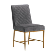 Pirate and Gray Velvet Memphis 5 Piece Modern Dining Set - Furniture City (CA)l