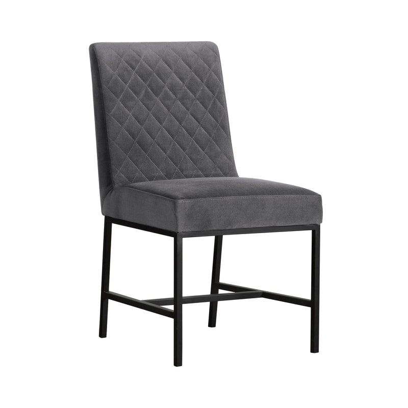 Pirate and Gray Velvet Napoli 5 Piece Modern Dining Set - Furniture City (CA)l