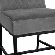 Pirate and Gray Velvet Napoli 5 Piece Modern Dining Set - Furniture City (CA)l