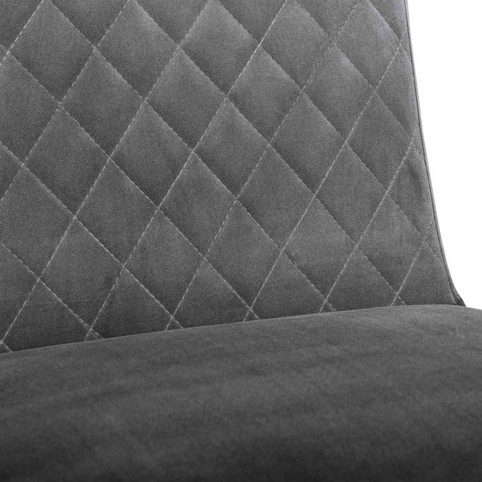 Pirate and Gray Velvet Napoli 5 Piece Modern Dining Set