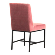Pirate and Napoli 5 Piece Modern Dining Set in Brown Acacia Wood and Pink Fabric - Furniture City (CA)l