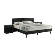 Petra King 3 Piece Wood Bedroom Set in Black Finish - Furniture City (CA)l