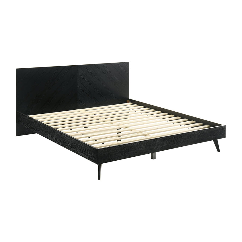 Petra King 4 Piece Wood Bedroom Set in Black Finish - Furniture City (CA)l