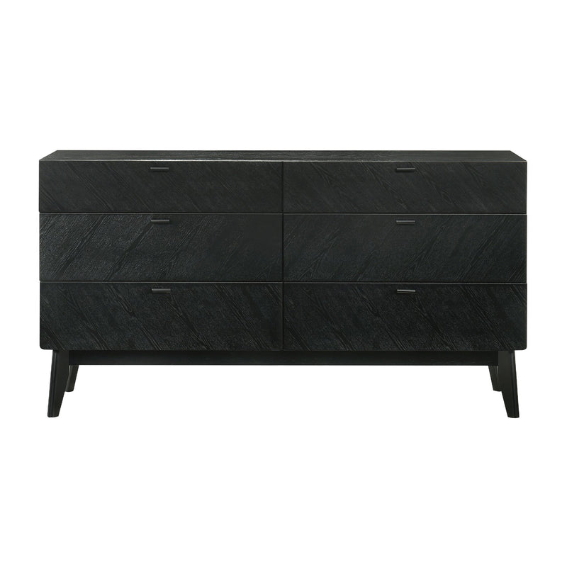 Petra King 4 Piece Wood Bedroom Set in Black Finish - Furniture City (CA)l
