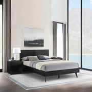 Petra Queen 3 Piece Wood Bedroom Set in Black Finish - Furniture City (CA)l