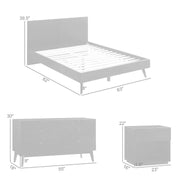 Petra Queen 4 Piece Wood Bedroom Set in Black Finish - Furniture City (CA)l